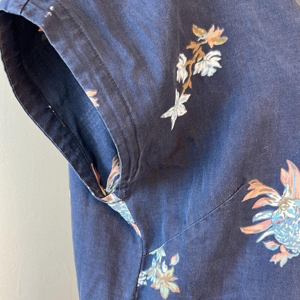 Women's Med Patagonia June Lake Blue Floral Dress Granola Girl CottageCore Lagen - Picture 7 of 10